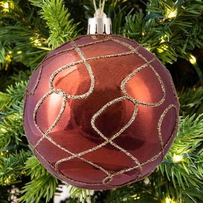 Bronze & Gold Christmas Baubles Bronze & Gold Christmas Baubles