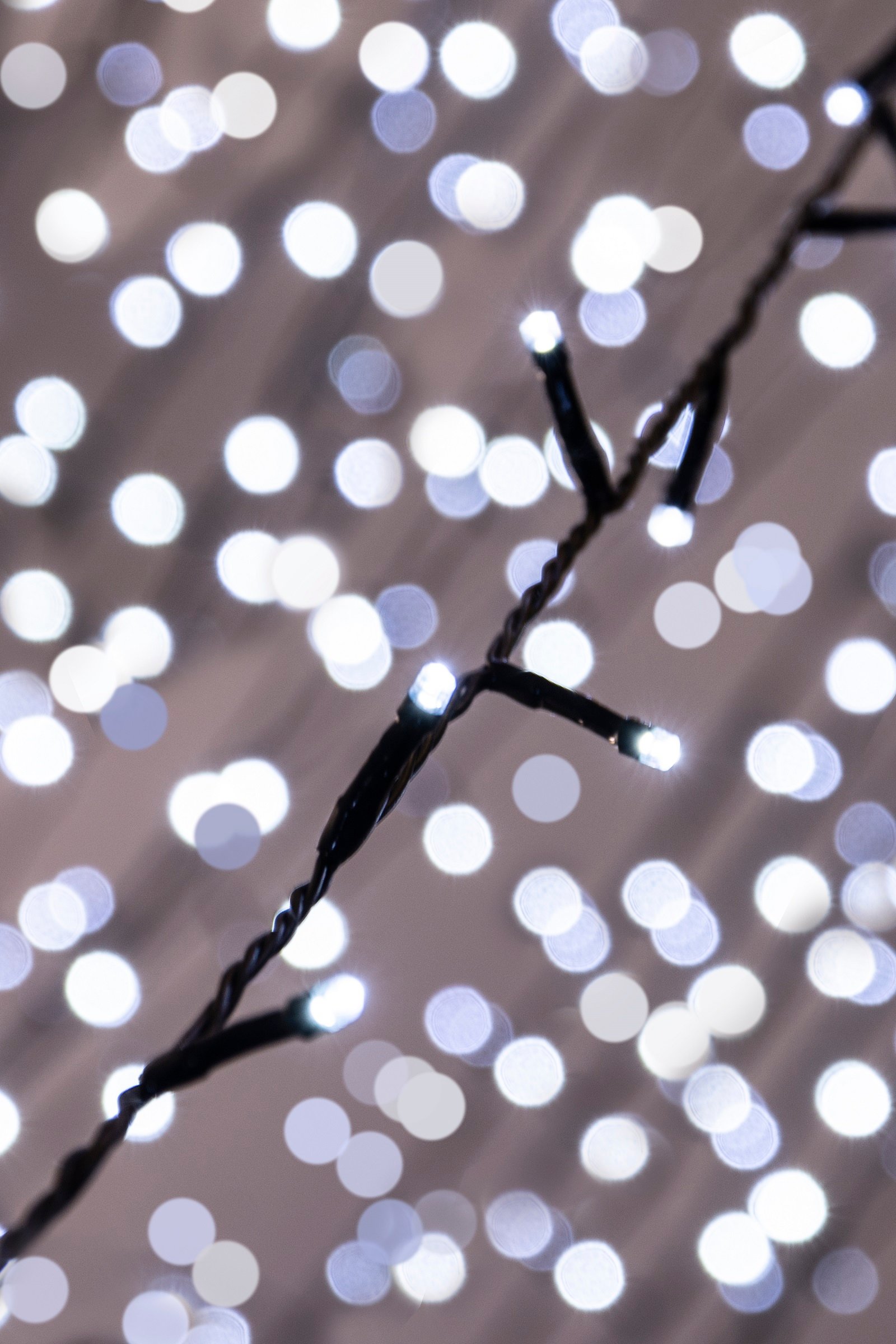Bright white store lights