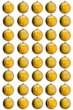 10cm Gold Bauble Set Shiny/Matt (40 pc)