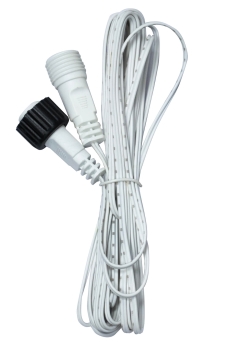 5m Low Voltage extension lead - White cable