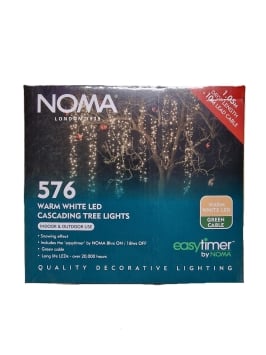 NOMA 576 Warm White Snowing Cascade Lights - 1m Drop