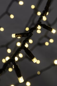 100 LED Rubber Cable Connectable Outdoor String Lights (Warm White/Bright White)