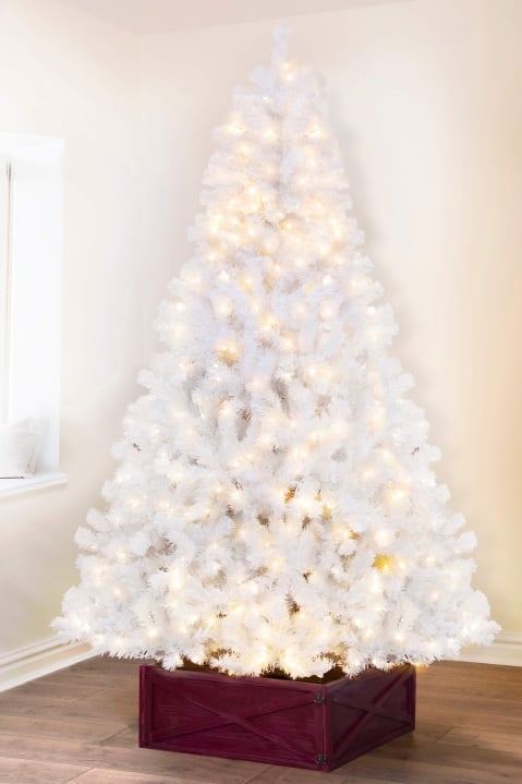 The 10ft Pre-lit Bianca Pine Tree with Warm White Lights