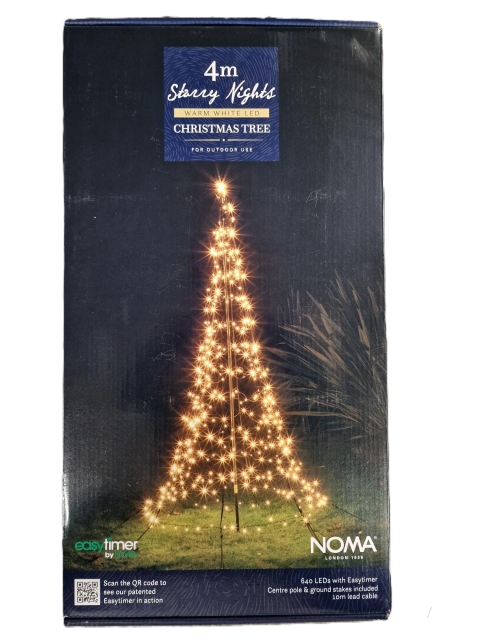 4m Starry Nights NOMA Pole Tree - 640 Warm White LEDs 