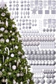 The 288pc White & Silver Full Heavy Coverage Bauble Set (9ft trees)