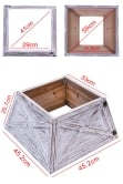 White Gold Wooden Tree Skirt - For 4ft-6ft Trees (Tight Fit)
