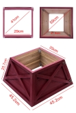 Red Wooden Tree Skirt - For 4ft-6ft Trees (Tight Fit)