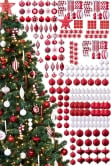 The 288pc Red & White Full Heavy Coverage Bauble Set (9ft trees)