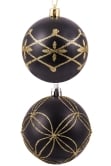 Hand Painted Shatterproof Bauble Design 4 (12 Pack)