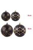 Hand Painted Shatterproof Bauble Design 4 (12 Pack)