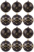 Hand Painted Shatterproof Bauble Design 4 (12 Pack)