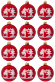 Hand Painted Shatterproof Bauble Design 11 (12 Pack)