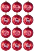 Hand Painted Shatterproof Bauble Design 9 (9-12 Pack)