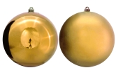 25cm Gold Bauble Set Shiny/Matte (4 pc)