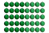 8cm Green Bauble Set Shiny/Matt (40 pc)
