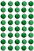 8cm Green Bauble Set Shiny/Matt (40 pc)