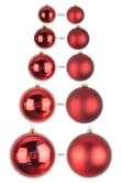 Bulk Red Bauble Sets Shiny/Matte 6cm or 25cm (Indoor/Outdoor use)