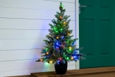 The 3ft Pre-lit Cairngorm Pine potted tree (Outdoor) - Warm White/Multicolour colour change lights