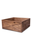 Brown Wooden Tree Skirt - For 6ft-8ft Trees (Square Fit) 