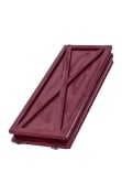 Red Wooden Tree Skirt - For 6ft-8ft Trees (Square Fit)