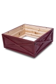 Red Wooden Tree Skirt - For 6ft-8ft Trees (Square Fit)