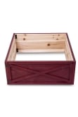 Red Wooden Tree Skirt - For 6ft-8ft Trees (Square Fit)