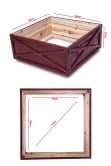 Red Wooden Tree Skirt - For 6ft-8ft Trees (Square Fit)