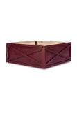 Red Wooden Tree Skirt - For 6ft-8ft Trees (Square Fit)