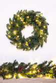 The 50cm Pre-lit Ultra Mixed Pine Wreath