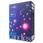 Twinkly Candies – 100 Pearl-shaped RGB LEDs, Clear Wire, USB-C