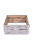 White Gold Wooden Tree Skirt - For 6ft-8ft Trees (Square Fit)