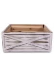 White Gold Wooden Tree Skirt - For 6ft-8ft Trees (Square Fit)