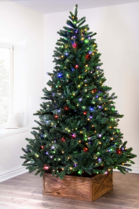 The Ultra Devonshire Fir Pre-lit with Warm White/Multicoloured LEDs (4ft to 12ft)