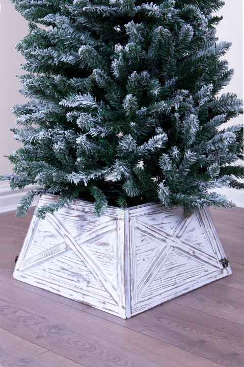 Wooden Christmas Tree Skirt in 3 Colours (For 4ft-6ft Trees - Tight Fit)