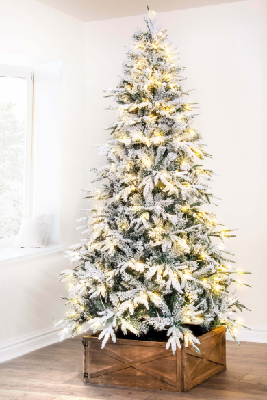 The 9ft Pre-Lit Snowy Alpine Tree Warm White