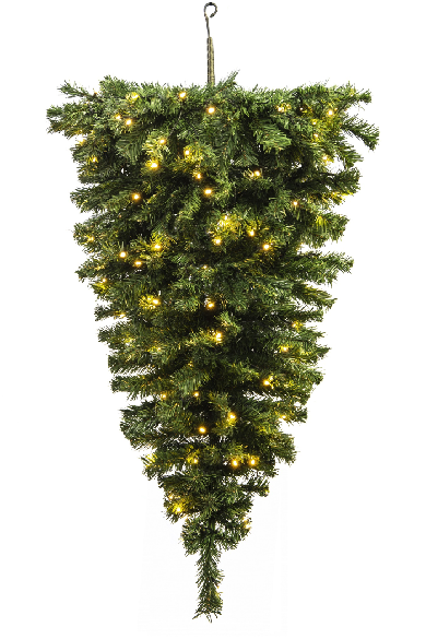 4ft Pre-lit Hanging Upside Down Tree