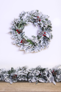 The 45cm Snowy Alpine Wreath