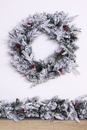 The Snowy Alpine Wreath (45cm - 60cm)