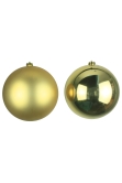 20cm Gold Bauble Set Shiny/Matt (12 pc)