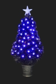 The Black Blue Star Fibre Optic Tree