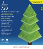 720 Multi function LED Cluster Lights - Multicolour