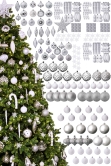 The 212pc Full Heavy Coverage Bauble Set (Choose colour for 8ft trees)