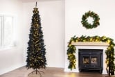 The Pre-lit 8ft Black Italian Pencilimo Tree