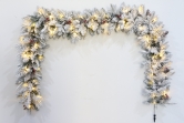 The Pre-lit Connectable 270cm Snowy Alpine Garland