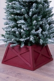 Wine Red Wooden Tree Skirt (For 4ft-6ft Trees - Tight Fit)