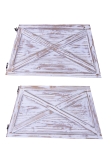 Brushed White Gold Wooden Tree Skirt (For 4ft-6ft Trees - Tight Fit)