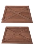 Natural Brown Wooden Christmas Tree Skirt (Fits 4ft-6ft Trees)