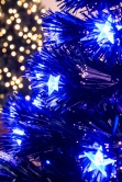 The 3ft Black Blue Star Fibre Optic Tree