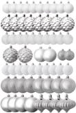 The 288pc White & Silver Full Heavy Coverage Bauble Set (9ft trees)