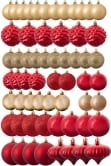 The 128pc Red & Gold Full Heavy Coverage Bauble Set (6ft trees)